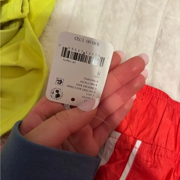 Red Women's Free People Shorts - Picture 3 of 3